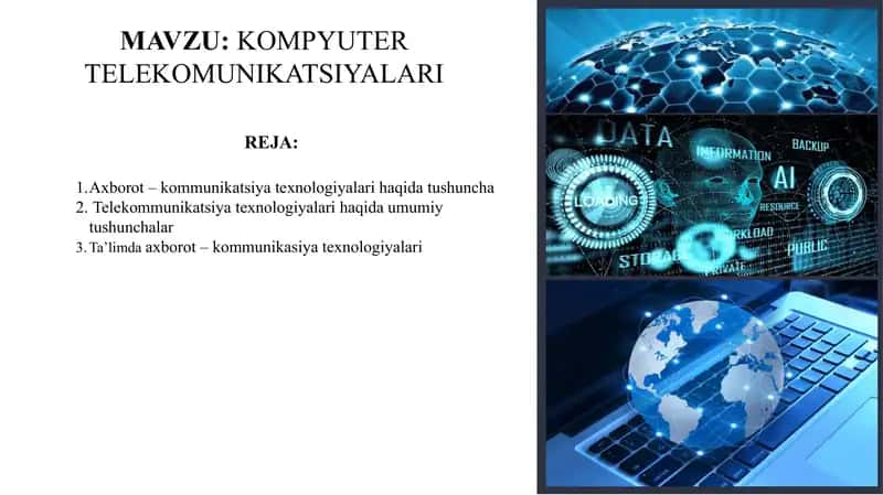KOMPYUTER TELEKOMUNIKATSIYALARI 1