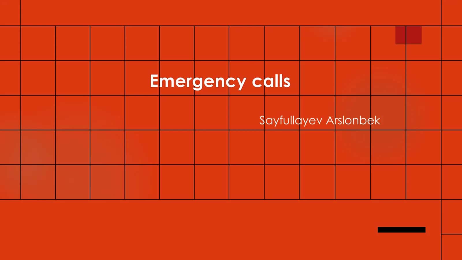 Emergency calls 1