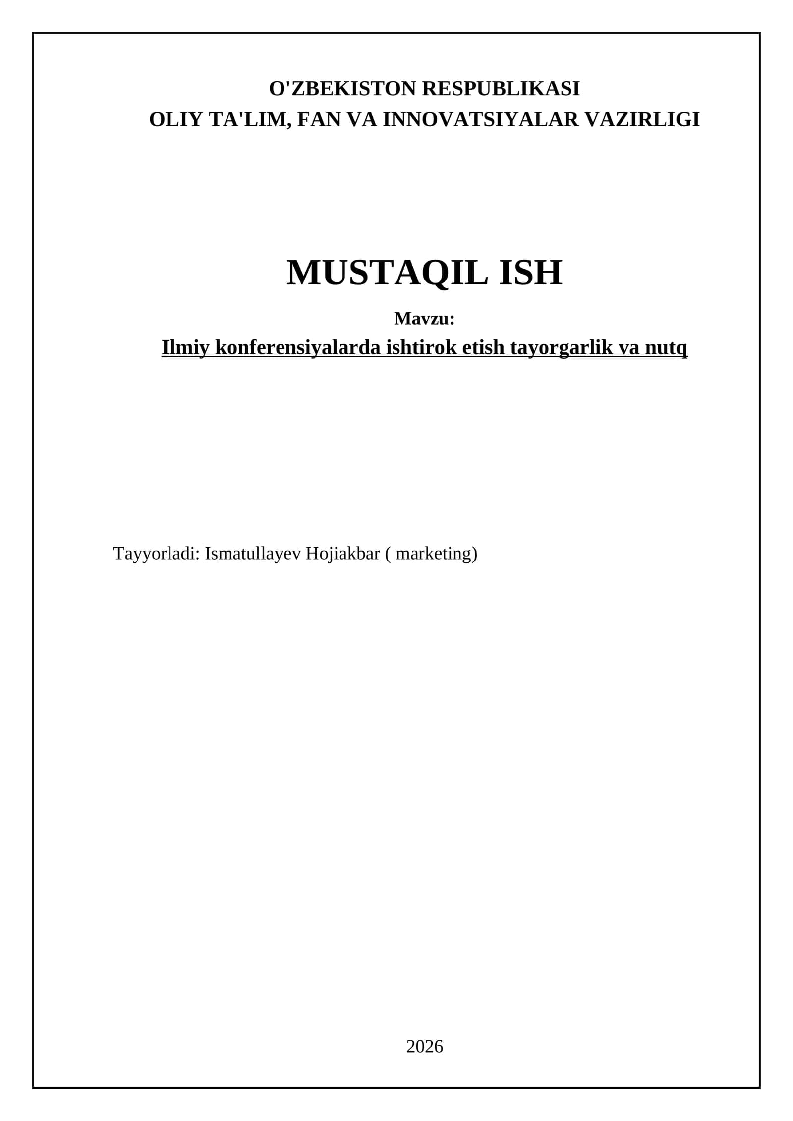 Ilmiy konferensiyalarda ishtirok etish tayorgarlik va nutq 1