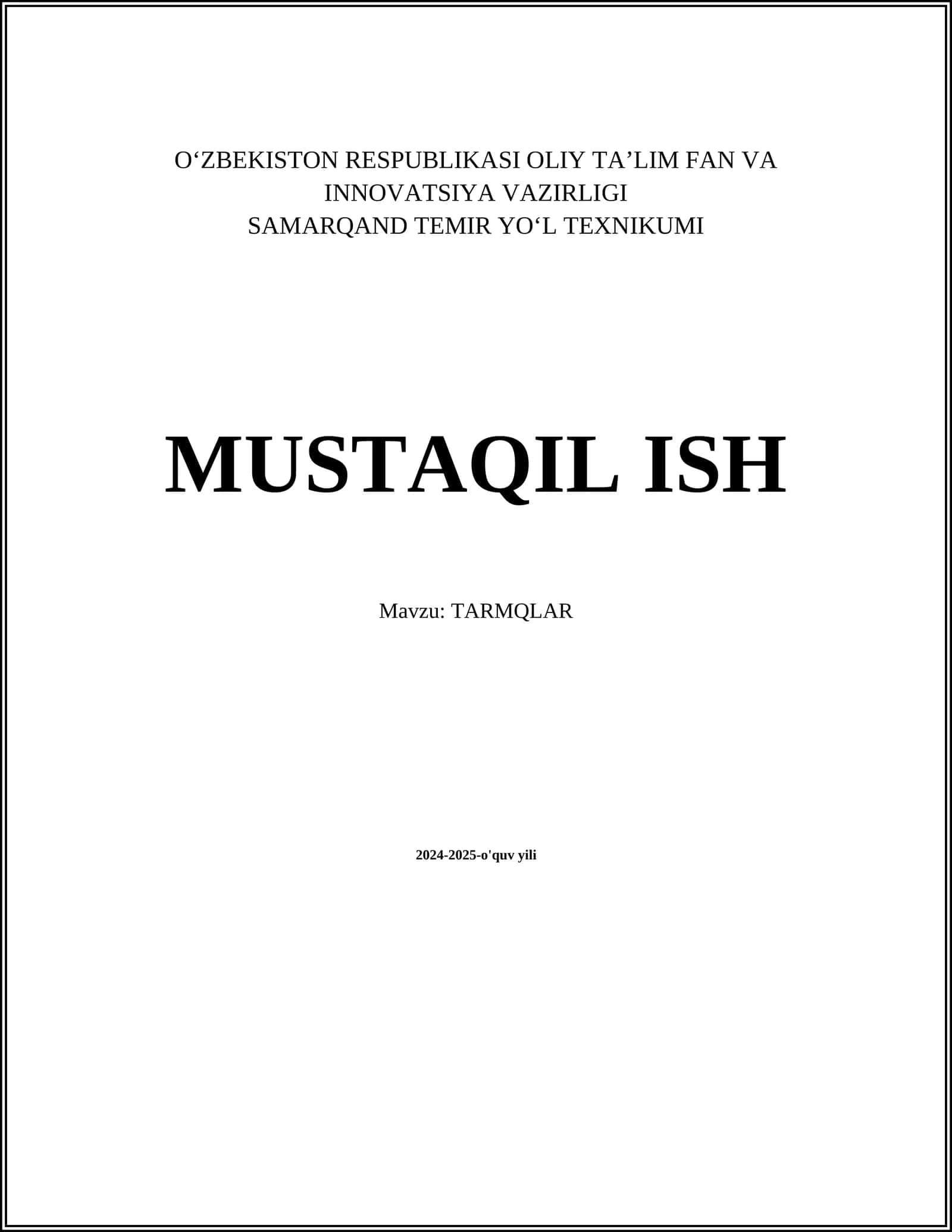 TARMQLAR 1