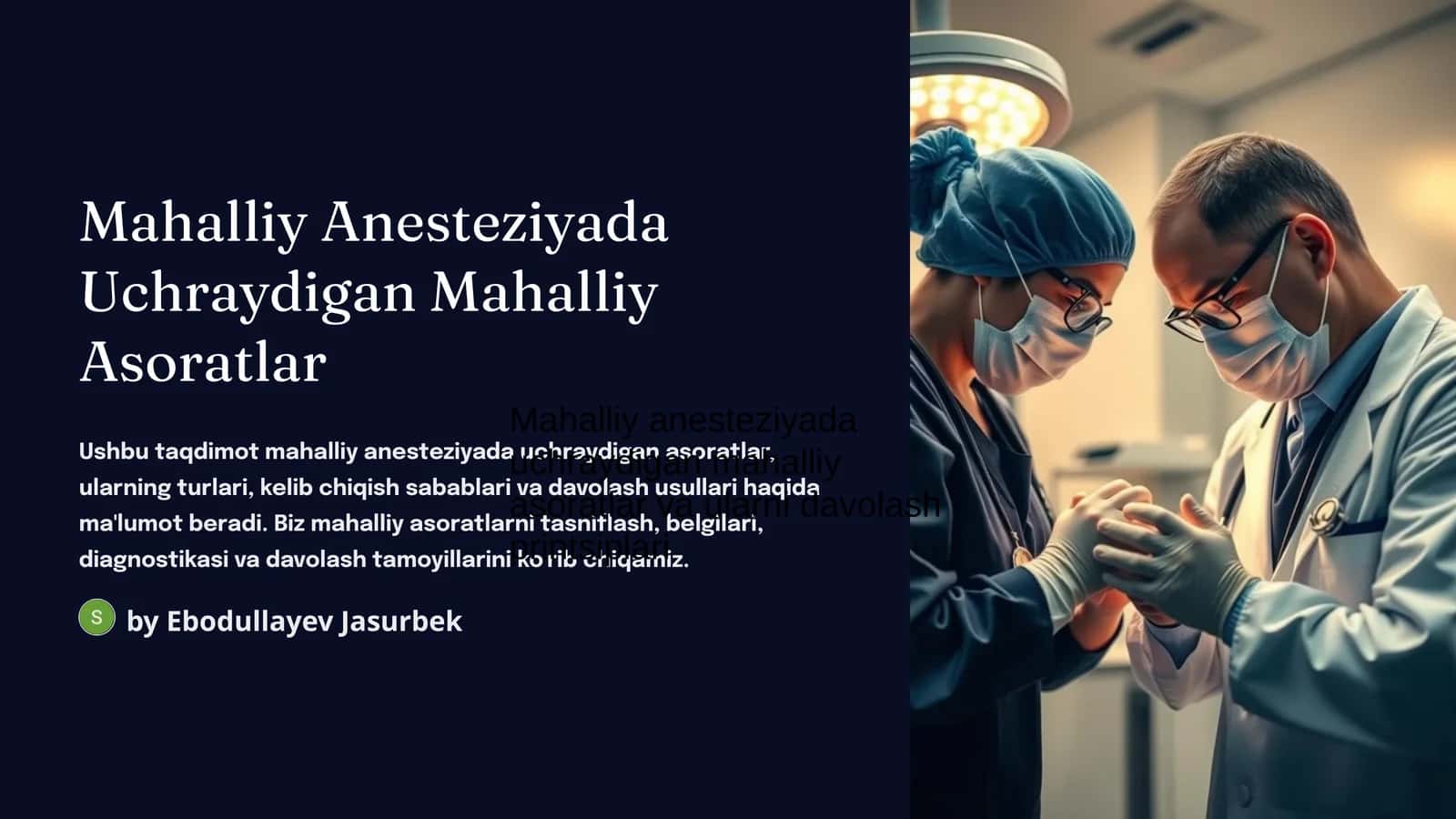 Mahalliy Anesteziyada Uchraydigan Mahalliy Asoratlar 1