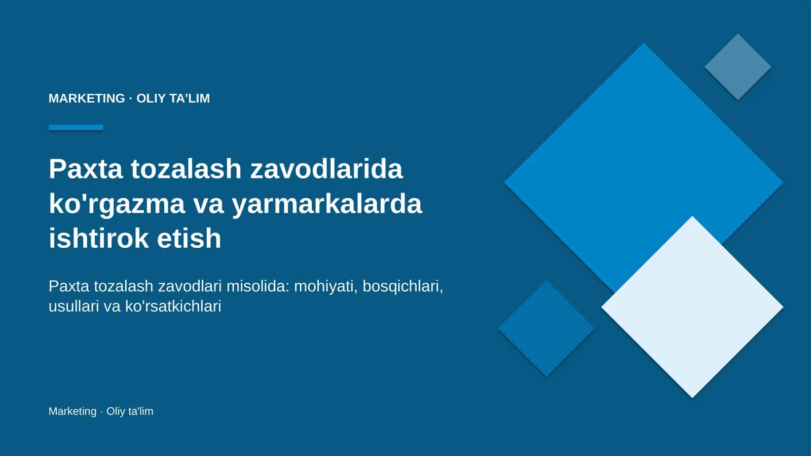 paxta tozalash zavodlarida ko'rgazma va yarmarkalarda ishtirok etish 4121 1