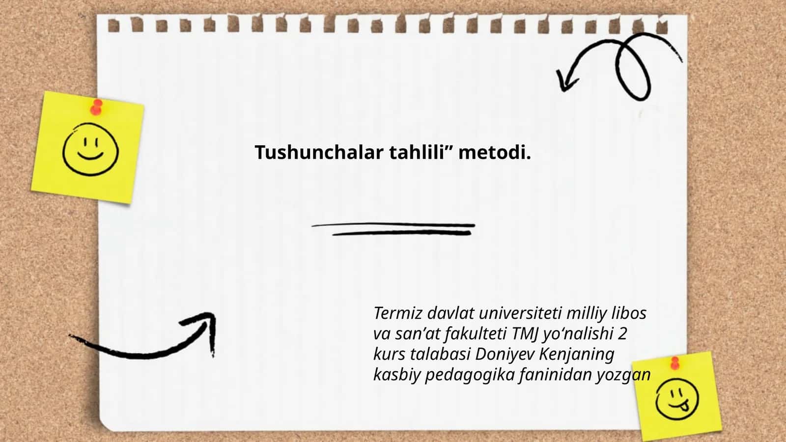 Tushunchalar tahlili” metodi 1