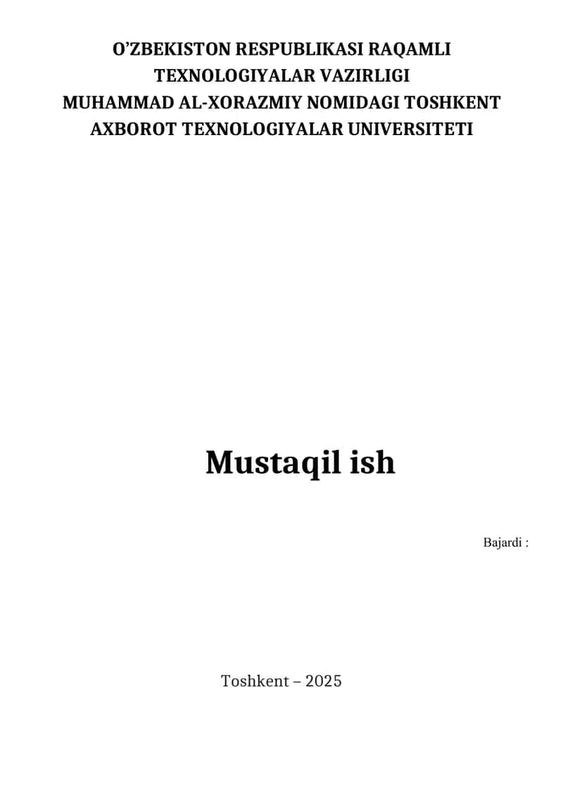 Jarayonlarni boshqarish va yaratish referat 1