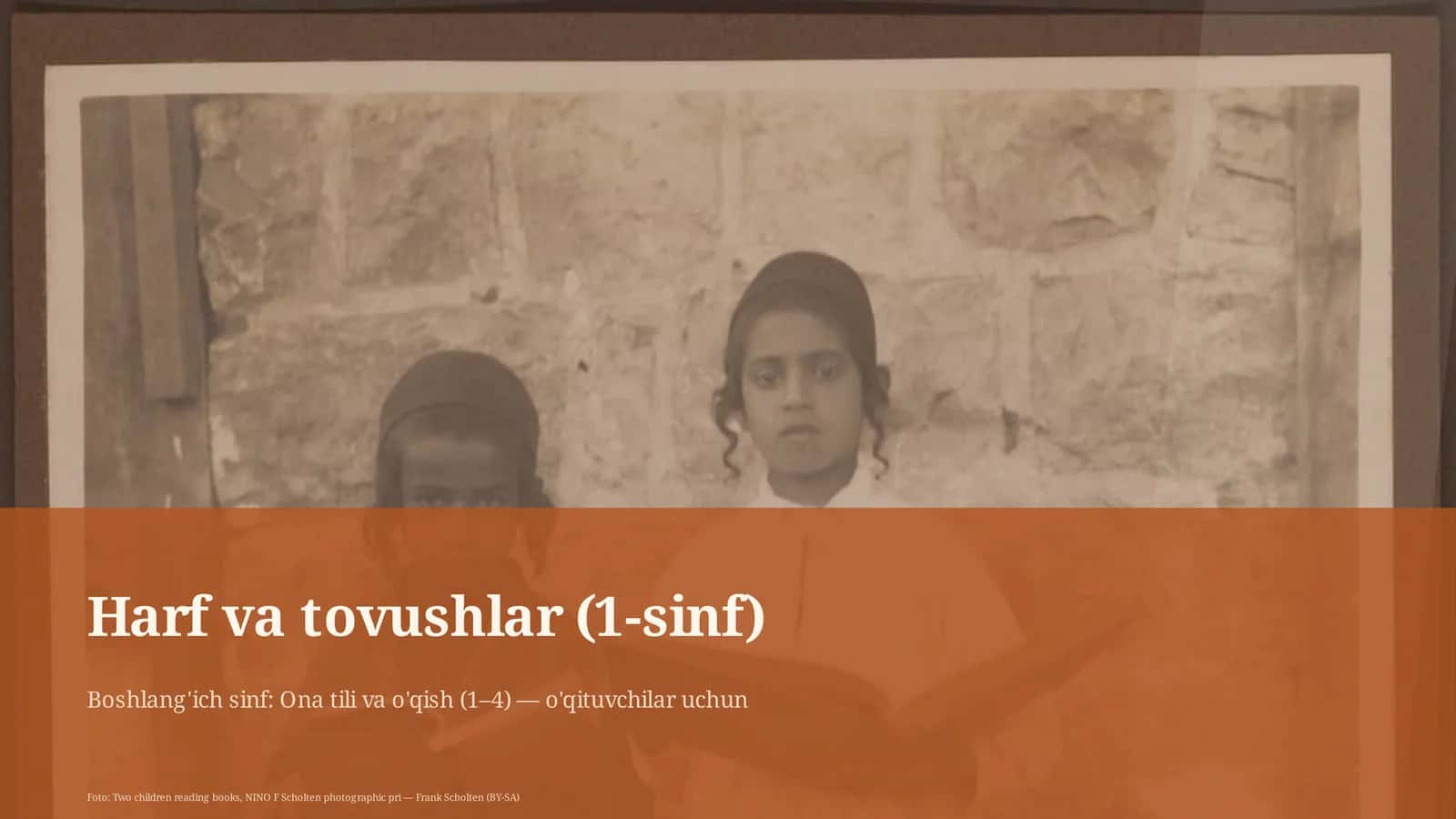 Harf va tovushlar (1-sinf) 1