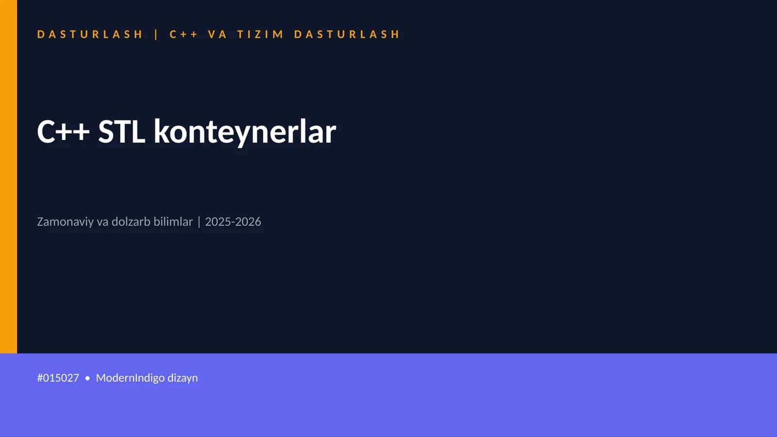 C++ VA TIZIM DASTURLASH 1