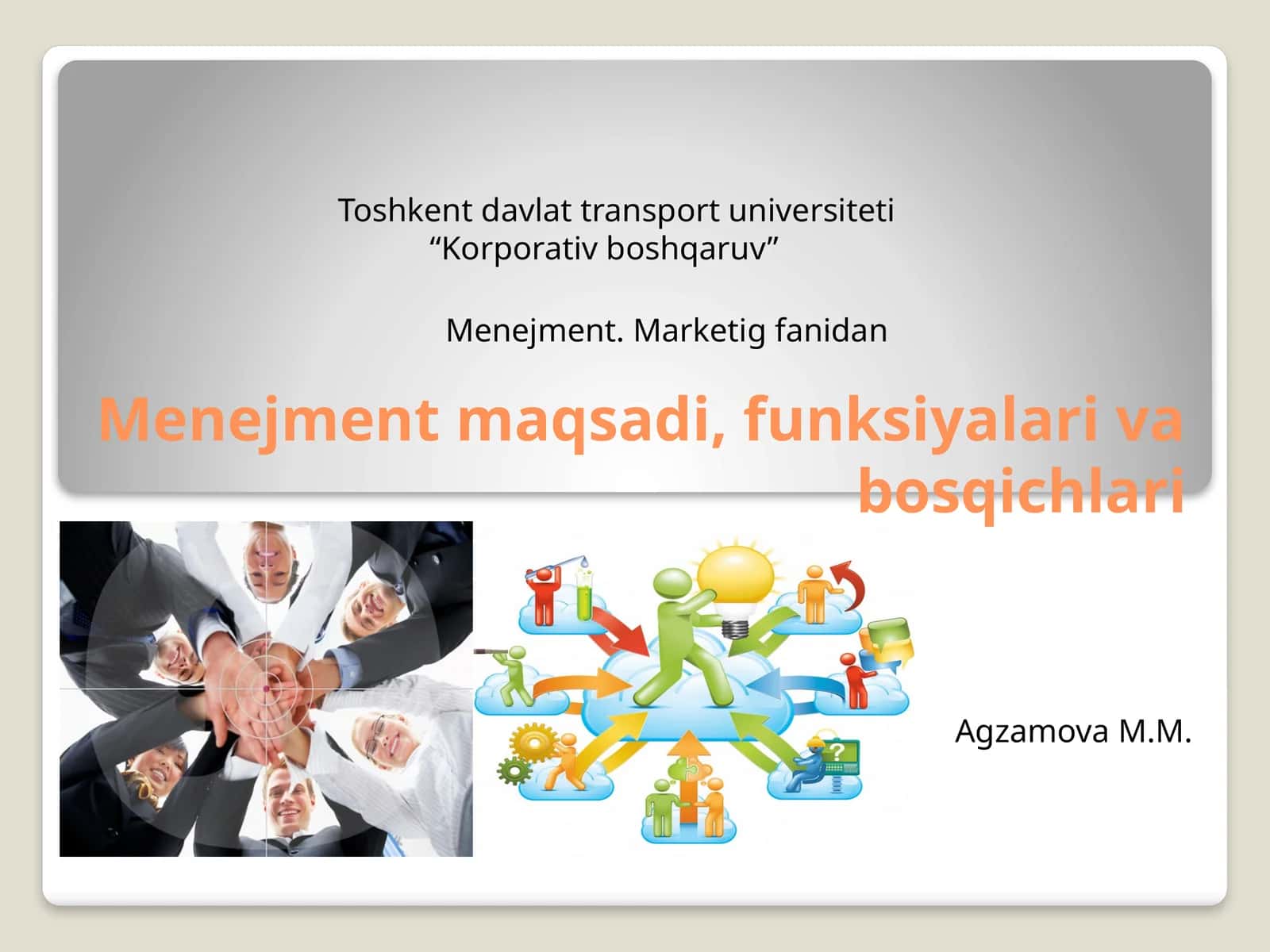 Menejment maqsadi, funksiyalari va bosqichlari 1