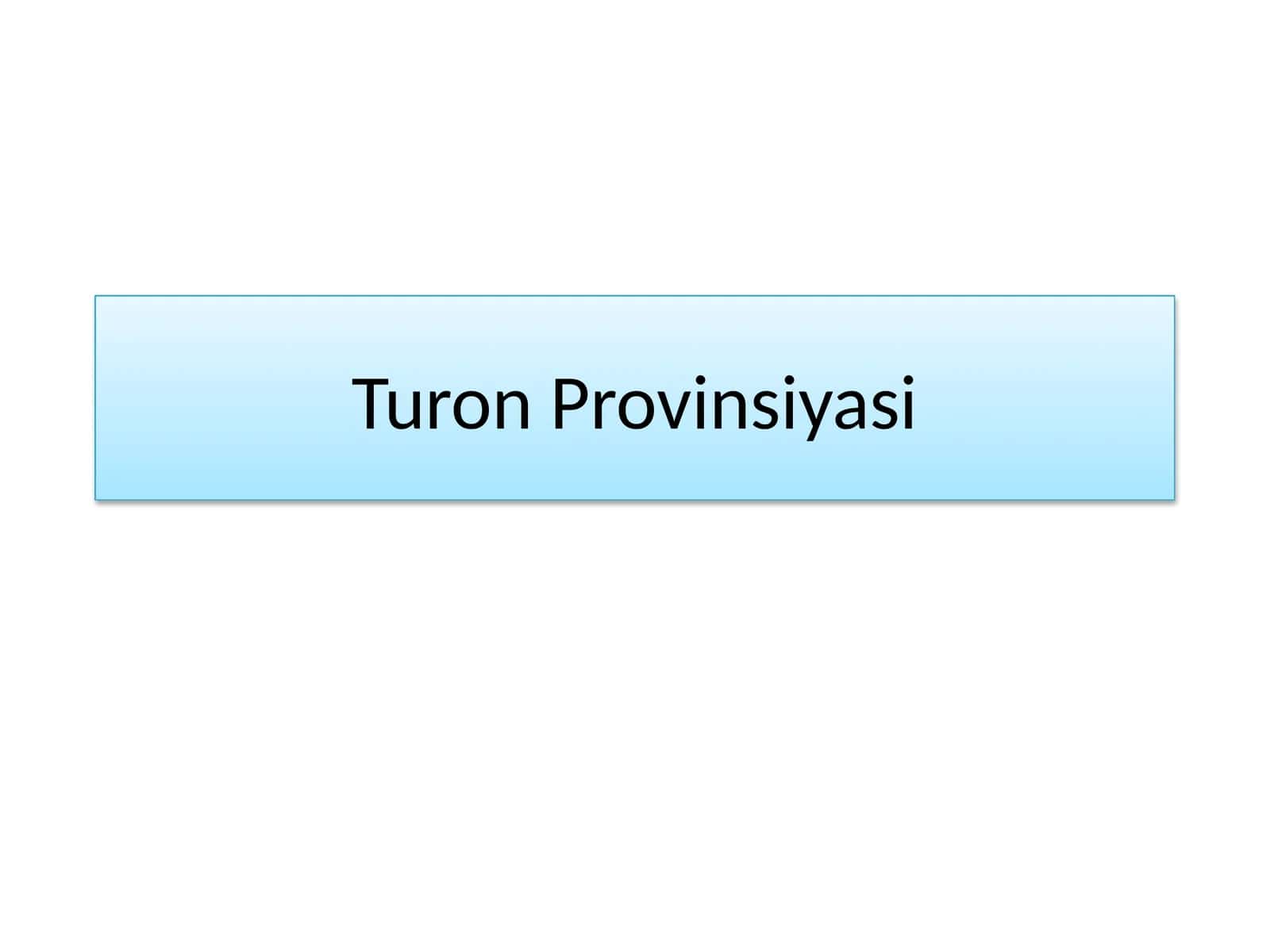 Turon Provinsiyasi 1