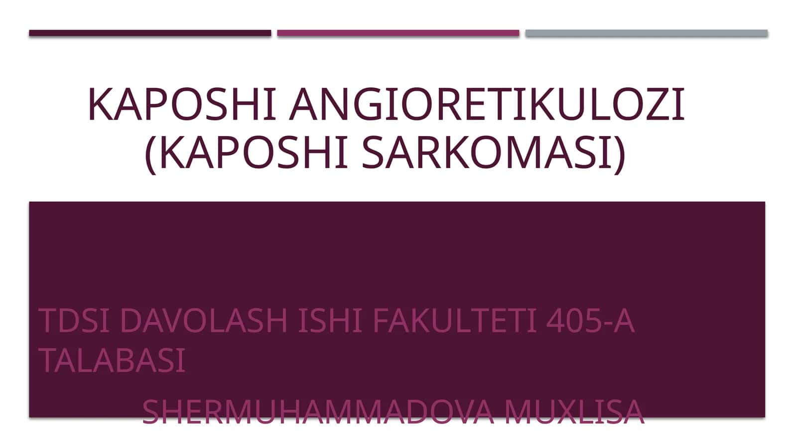 Kaposhi sarkomasi 1