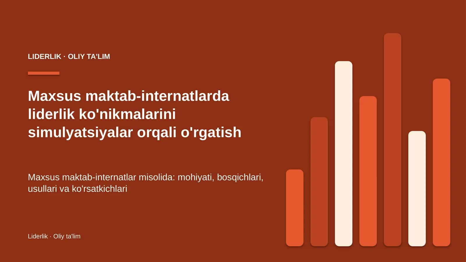 maxsus maktab internatlarda liderlik ko'nikmalarini simulyatsiyalar orqali o'rgatish 7034 1