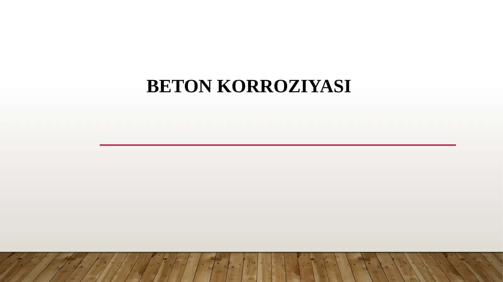 Beton korroziyasi 1