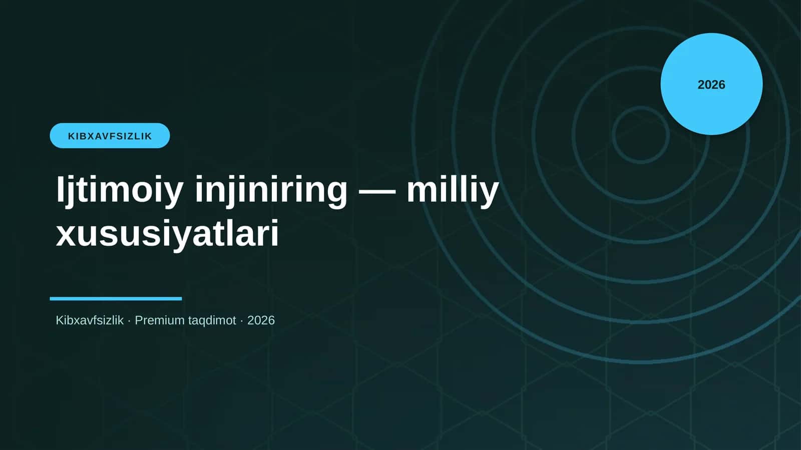 Ijtimoiy injiniring — milliy xususiyatlari 1