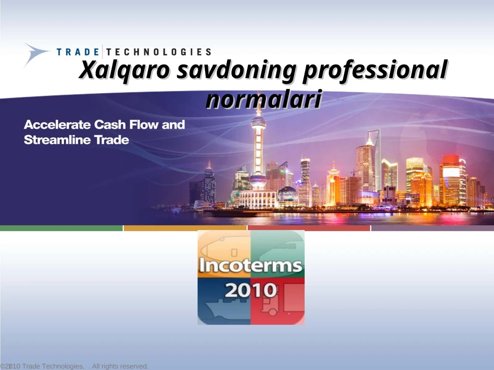Xalqaro savdoning professional normalari 1