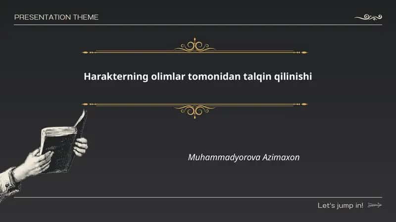 Harakterning olimlar tomonidan talqin qilinishi 1