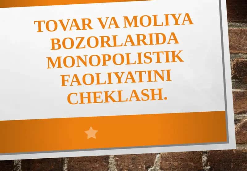 Tovar va moliya bozorlari (Tibbiyot) 1