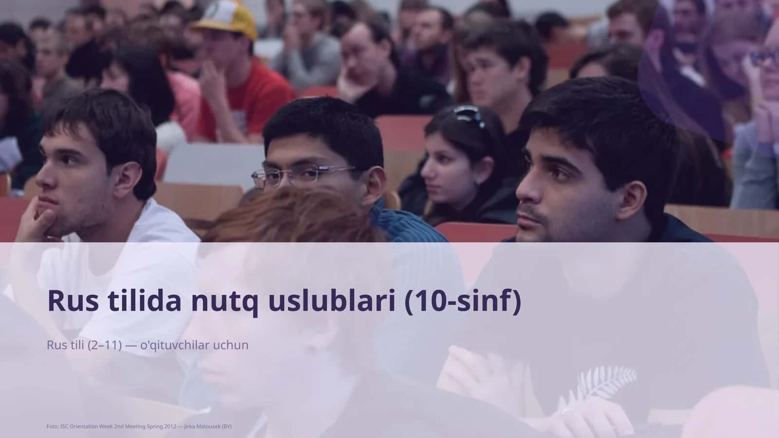 Rus tilida nutq uslublari (10-sinf) 1