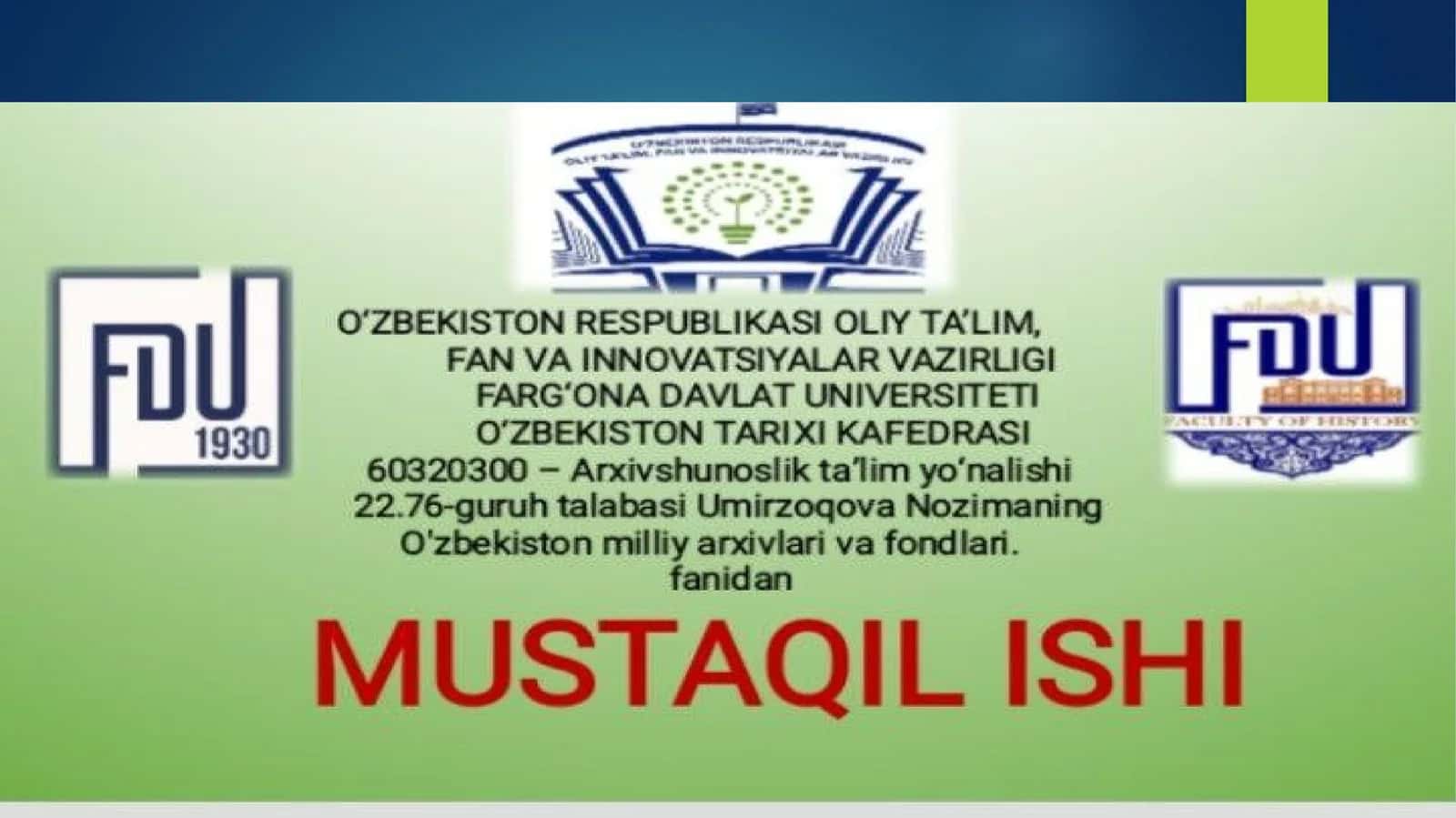 MILLIY ARXIV FONDI TUSHUNCHASI 1