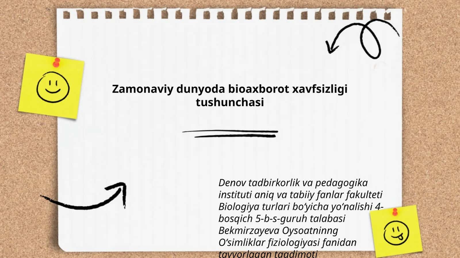 Oʻsimliklar fiziologiyasi fanidan tayyorlagan taqdimot 1
