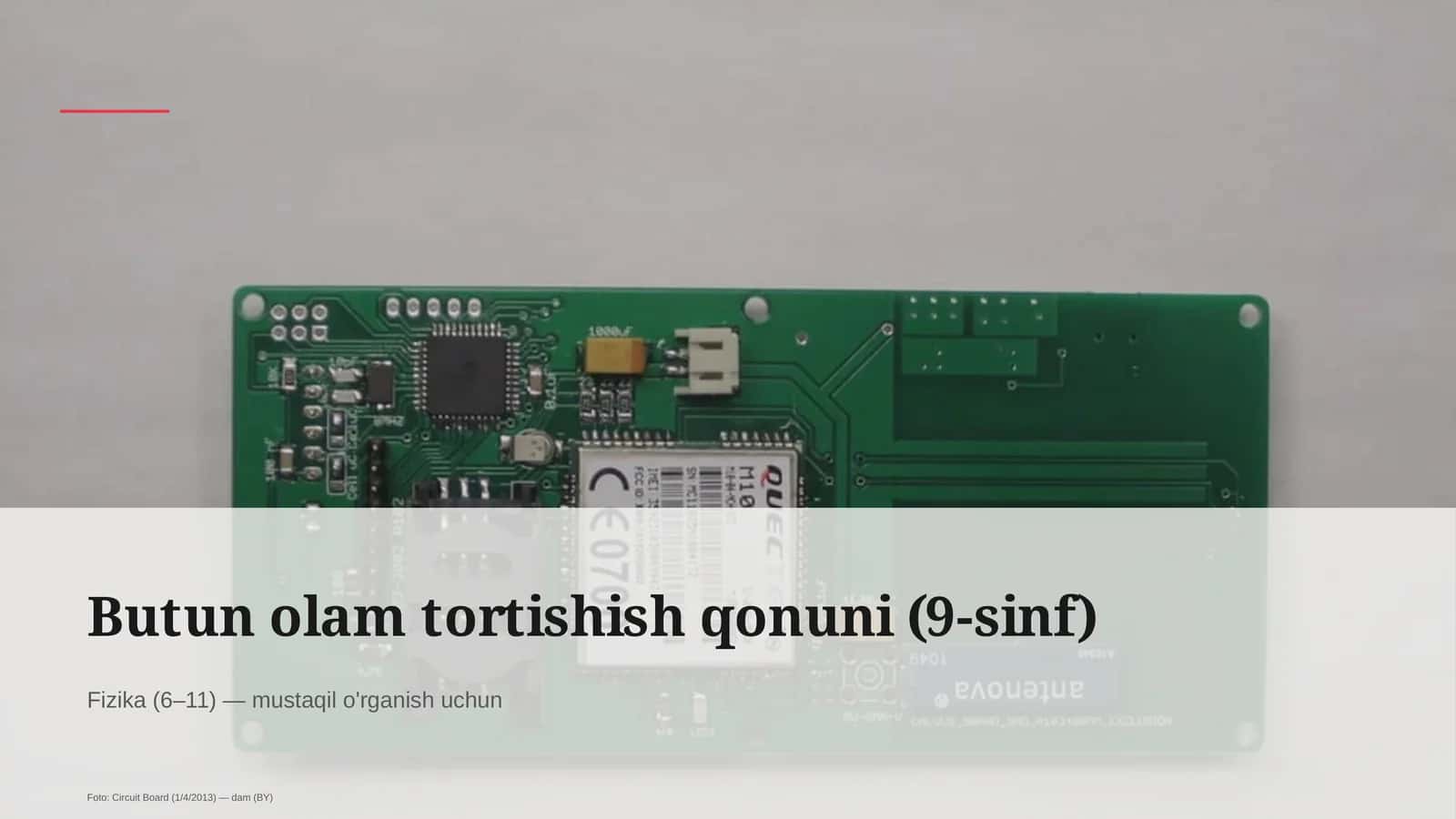 Butun olam tortishish qonuni (9-sinf) 1