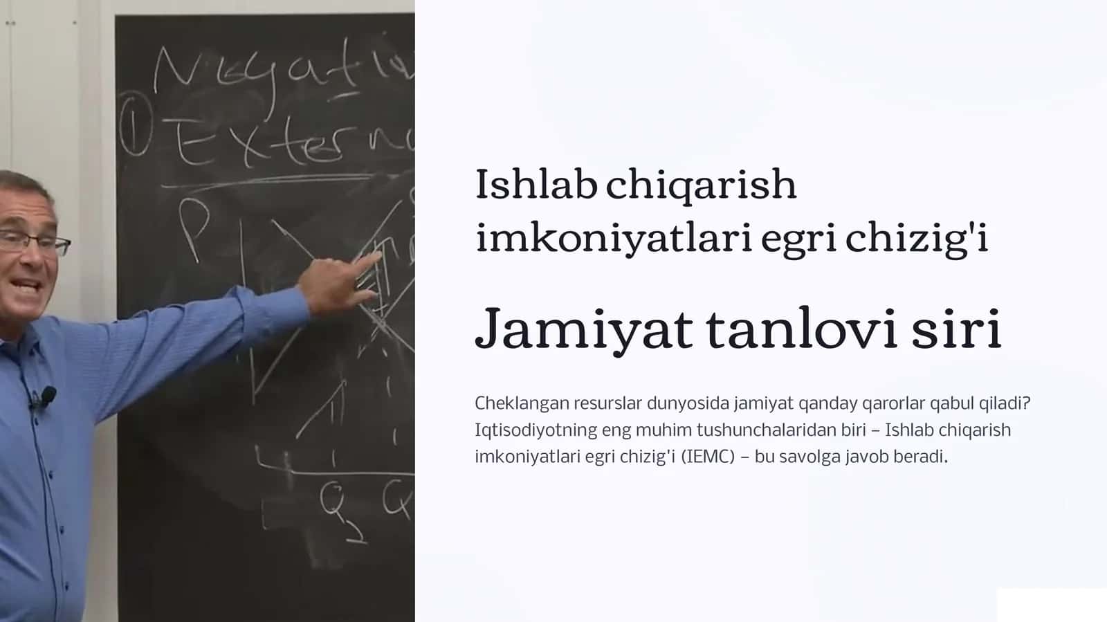 Ishlab chiqarish imkoniyatlari egri chizig'i 1