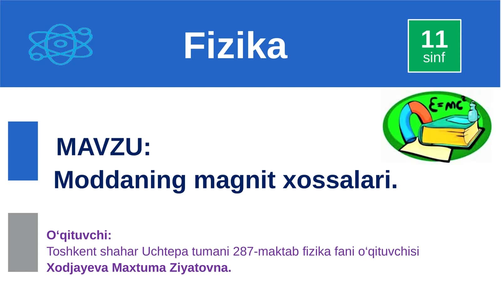 Moddaning magnit xossalari 1