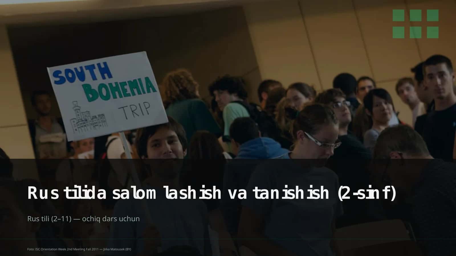 Rus tilida salomlashish va tanishish (2-sinf) 1