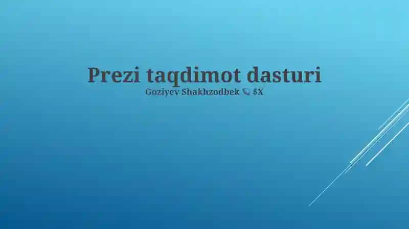 Prezi taqdimot dasturi