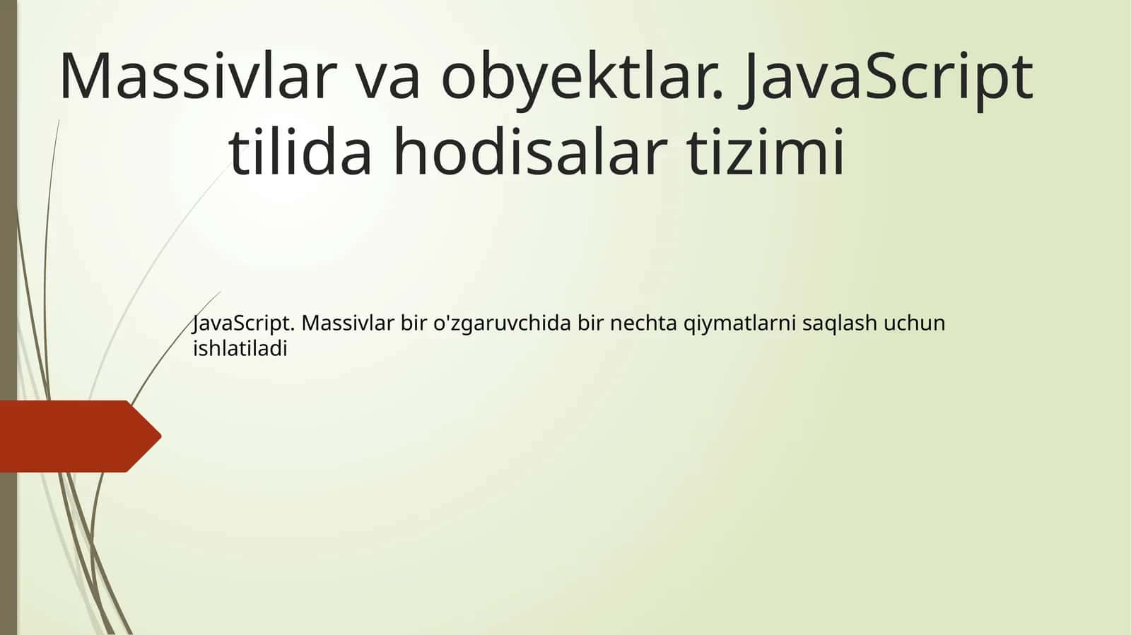 JavaScript tilida hodisalar tizimi 1