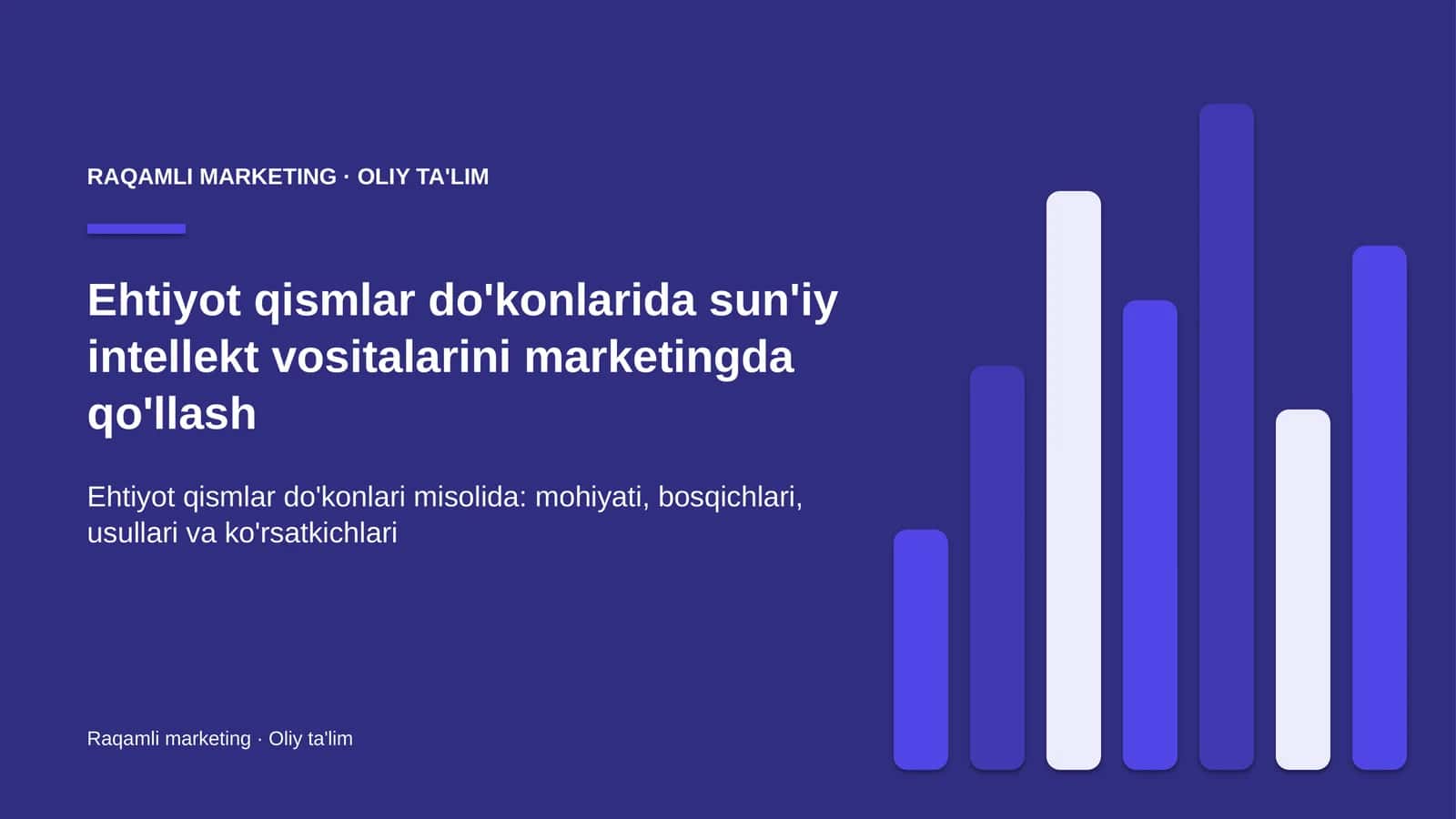 Ehtiyot qismlar do'konlarida sun'iy intellekt vositalarini marketingda qo'llash 1
