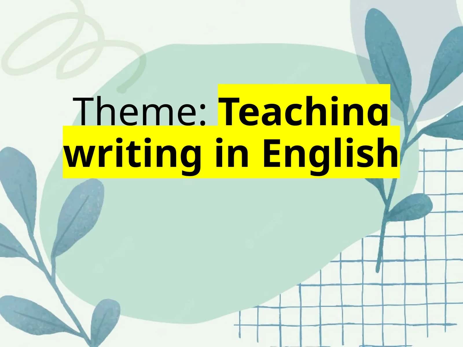 Teaching writing in English 1