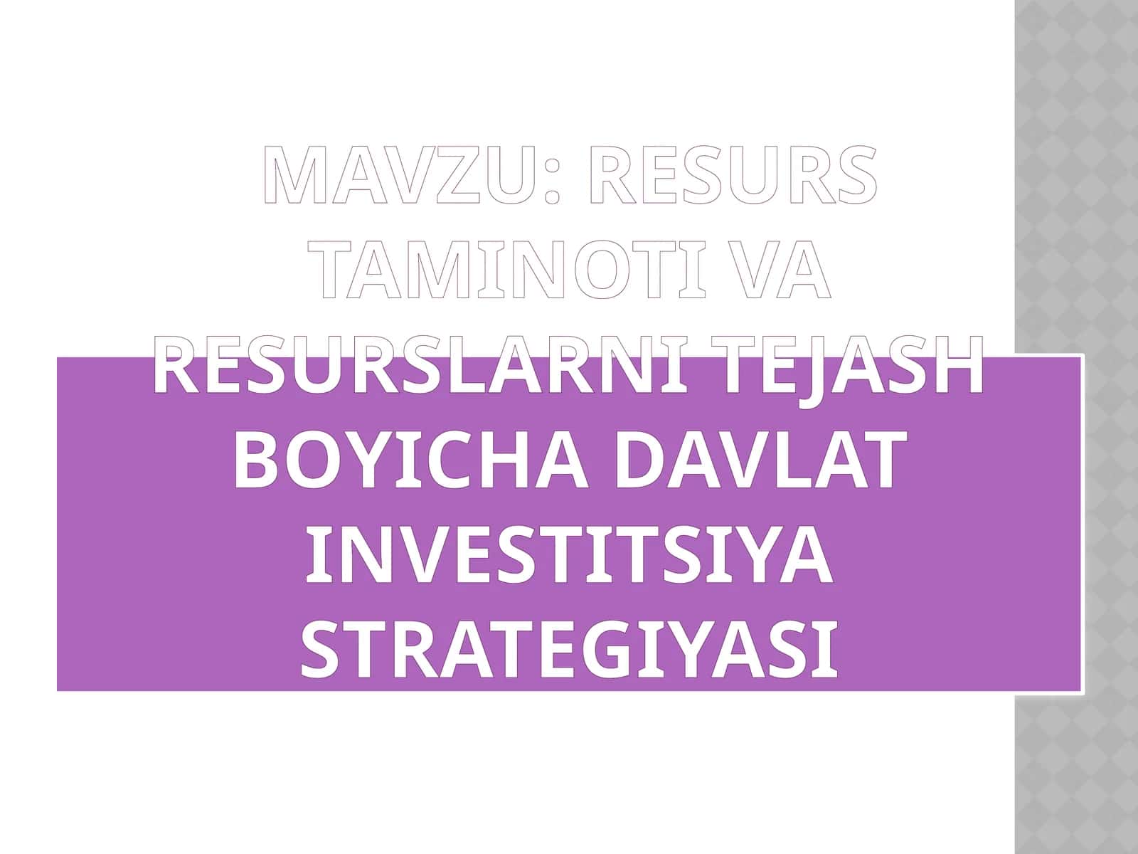 Xorijiy investitsiyalar 1