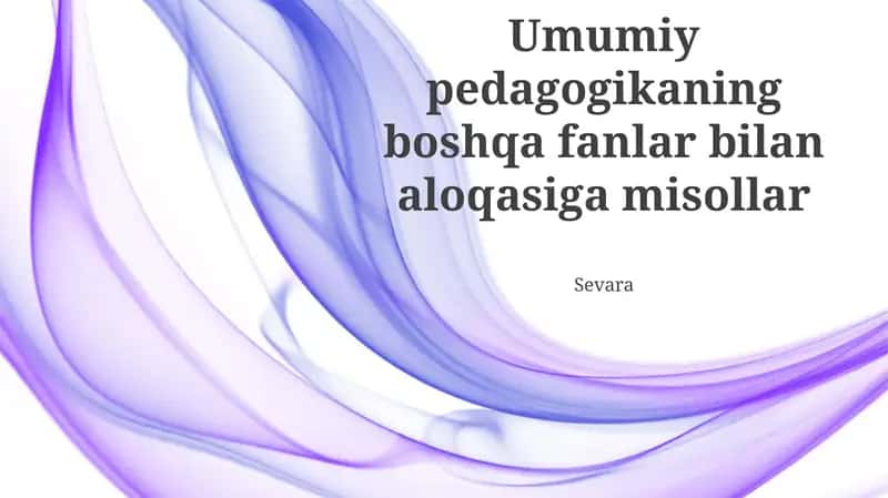 Pedagogikaning falsafa bilan aloqasi 1