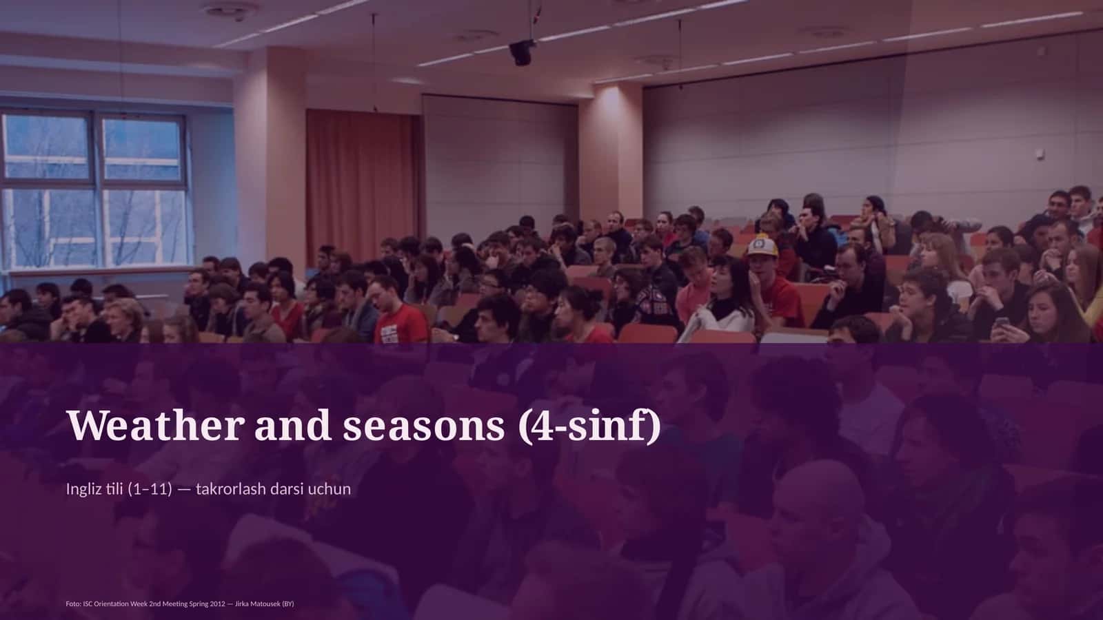 Weather and seasons (4-sinf) 1