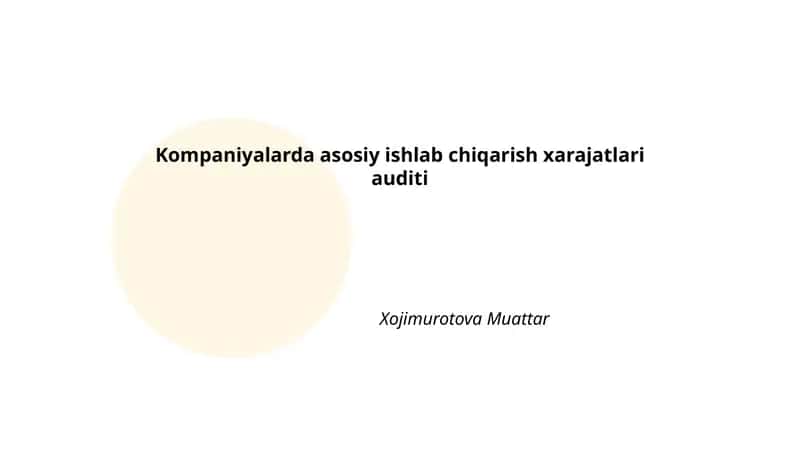 Auditning tushunchasi va maqsadi 1