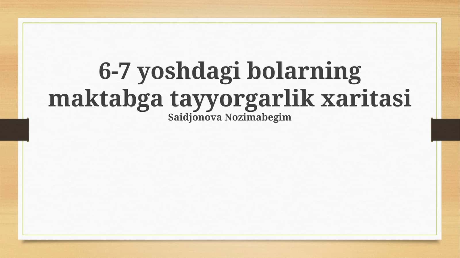 Maktabga Tayyorgarlikning Asosiy Ko'nikmalari 1