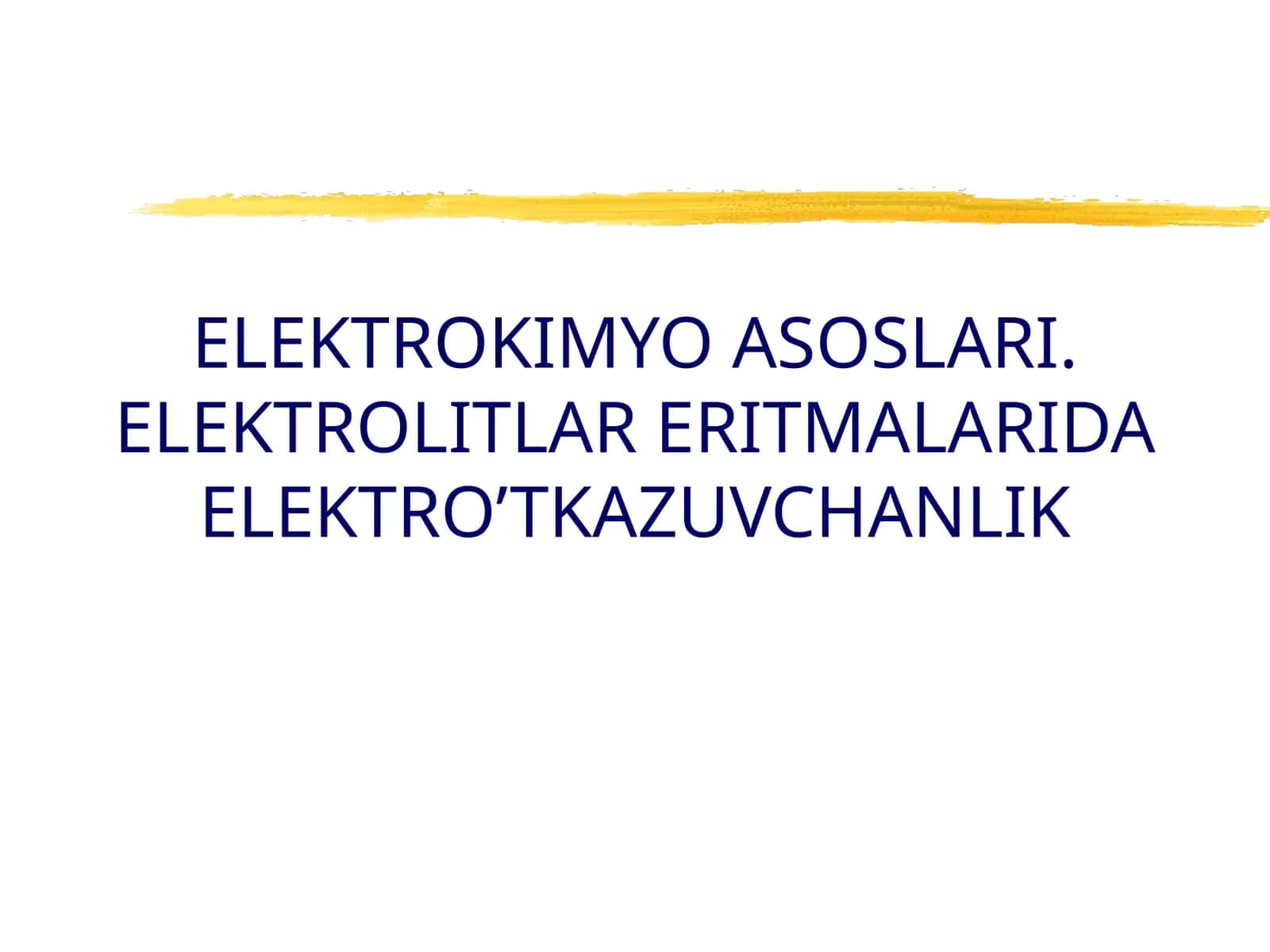 ELEKTROKIMYO ASOSLARI 1
