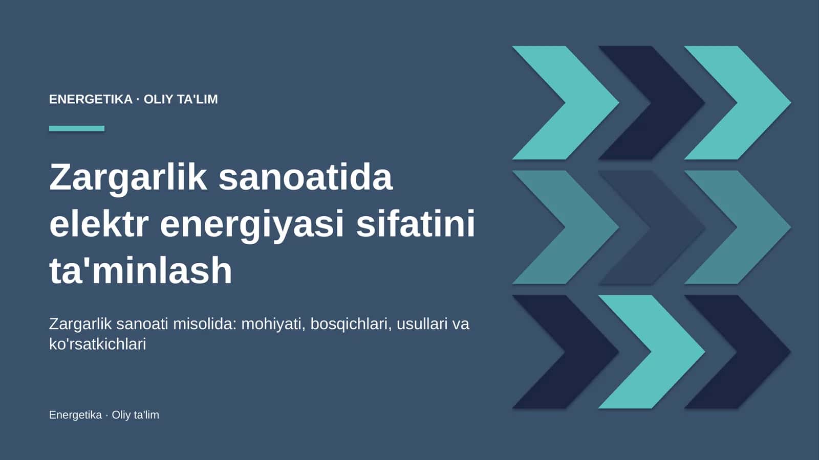 zargarlik sanoatida elektr energiyasi sifatini ta'minlash 5660 1