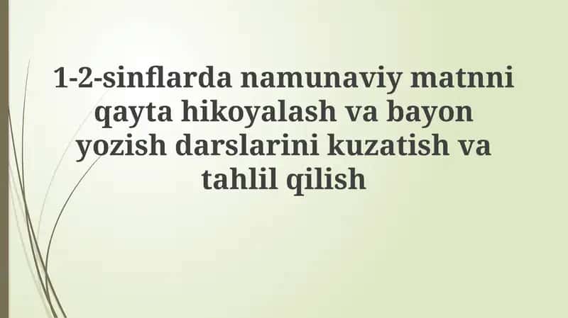 1-2-sinflardan amaliy matn niqaytahikoyalash va bayon yozish darslari 1