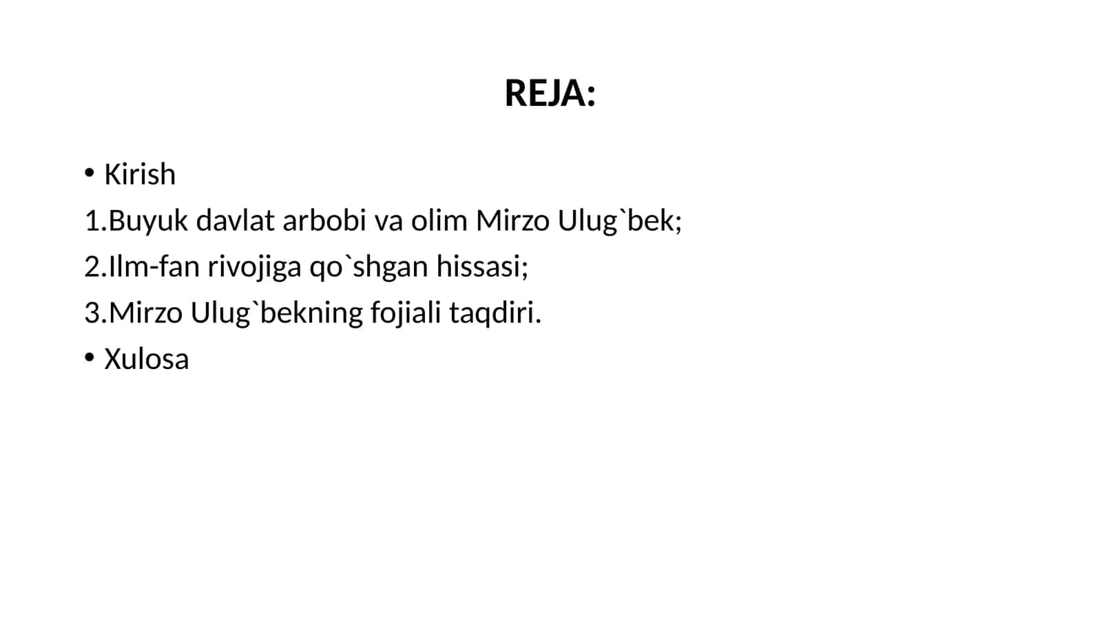 Mirzo Ulug‘bek – buyuk davlat arbobi (12 slaydli prezentatsiya) 1