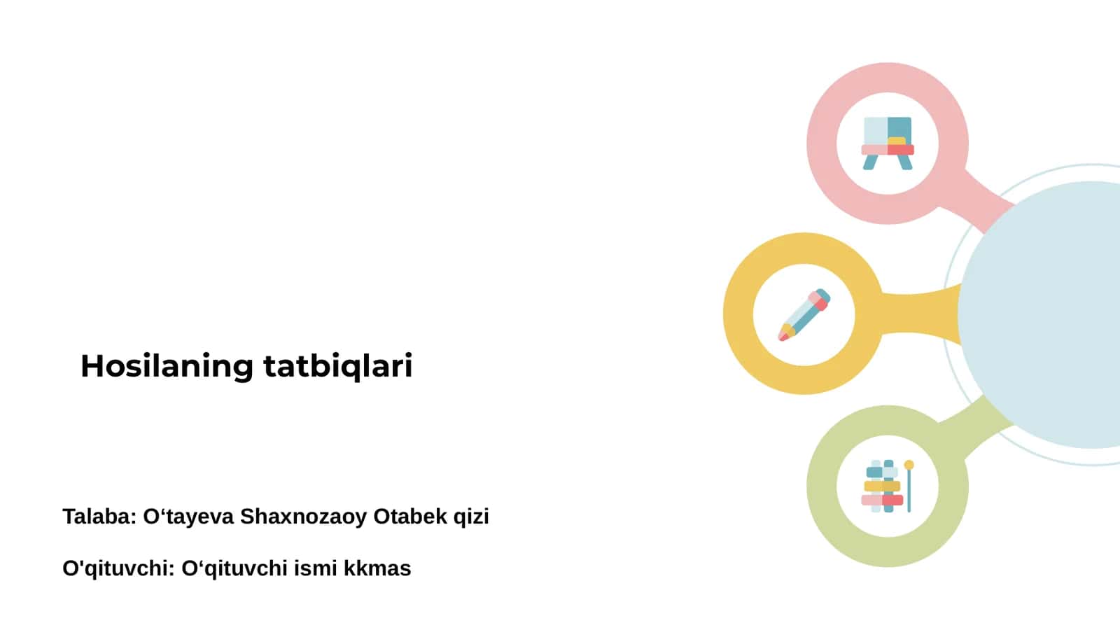 Hosilaning tatbiqlari 1