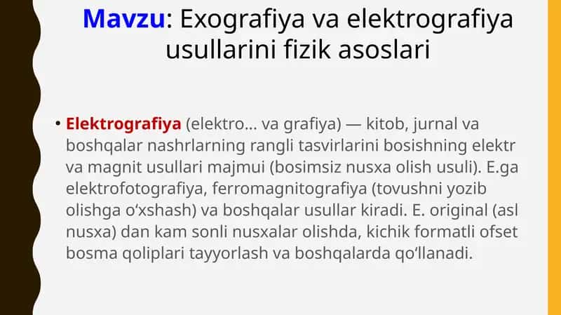 Exografiya va elektrografiya 1