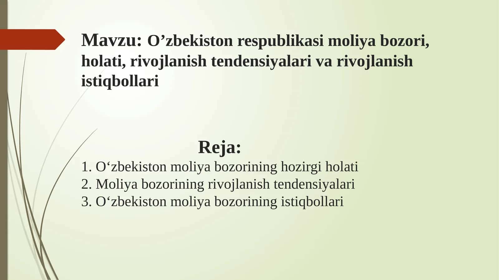 Oʻzbekiston Respublikasi moliya bozori 1
