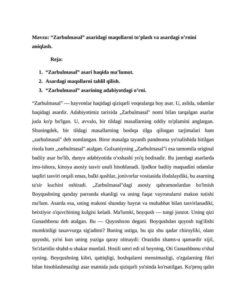 Zarbulmasal asri 1