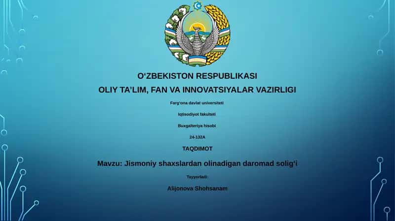 Jismoniy shaxslardan olinadigan daromad soligʻi 1