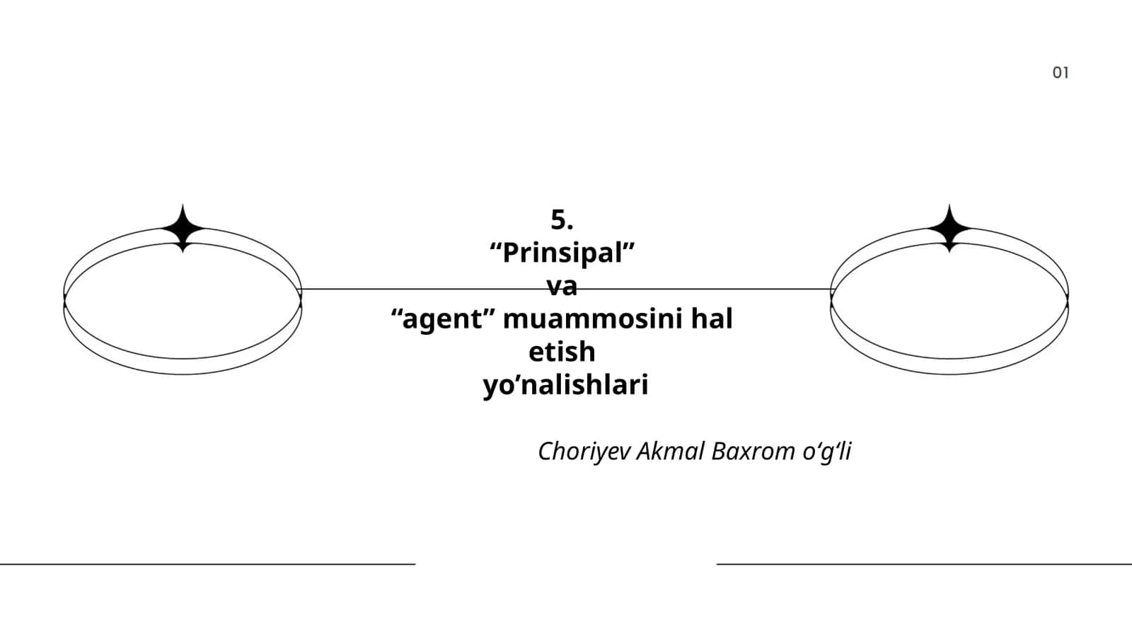 Prinsipal va agent muammosini hal etish yo'nalishlari 1