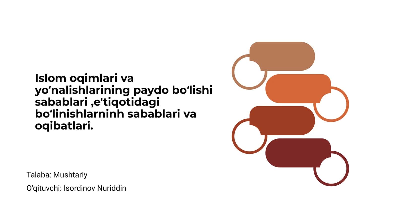 Islom oqimlari va yoʻnalishlarining paydo boʻlishi sabablari 1