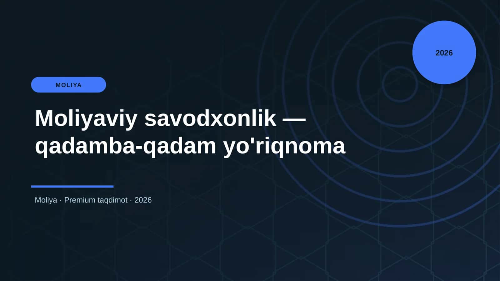 Moliyaviy savodxonlik — qadamba-qadam yo'riqnoma 1