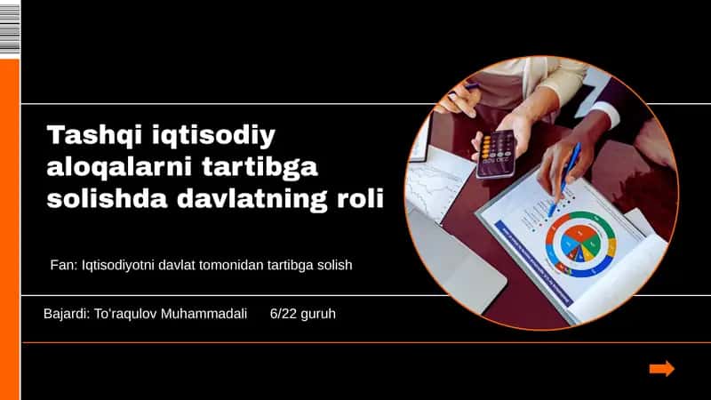 Davlatning tashqi iqtisodiy aloqalarni tartibga solishda ro'yxatdagi funksiyalari 1