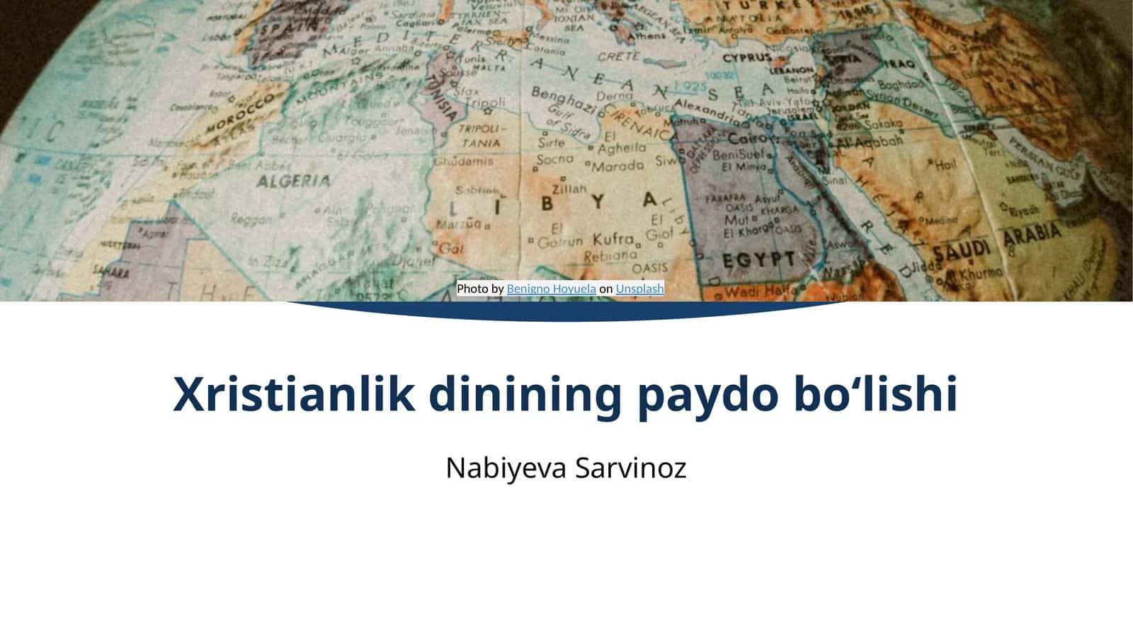 Xristianlik dinining paydo bo'lishi 1