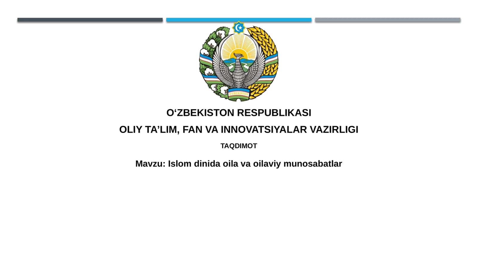 Islomdinidaoilavaoilaviymunosabatlar 1